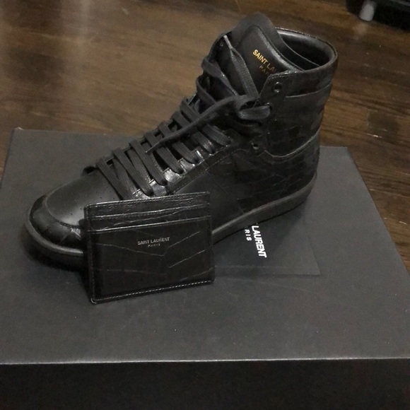 black saint laurent sneakers